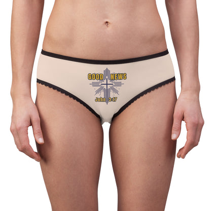 "Good News - John 3:17", Women's Briefs (Pink Champagne)