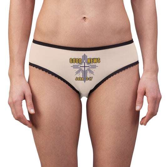 "Good News - John 3:17", Women's Briefs (Pink Champagne)