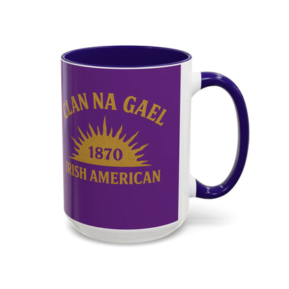 "Clan na Gael - Irish American", Colorful Mugs (11oz, 15oz) (Vesper Violet)