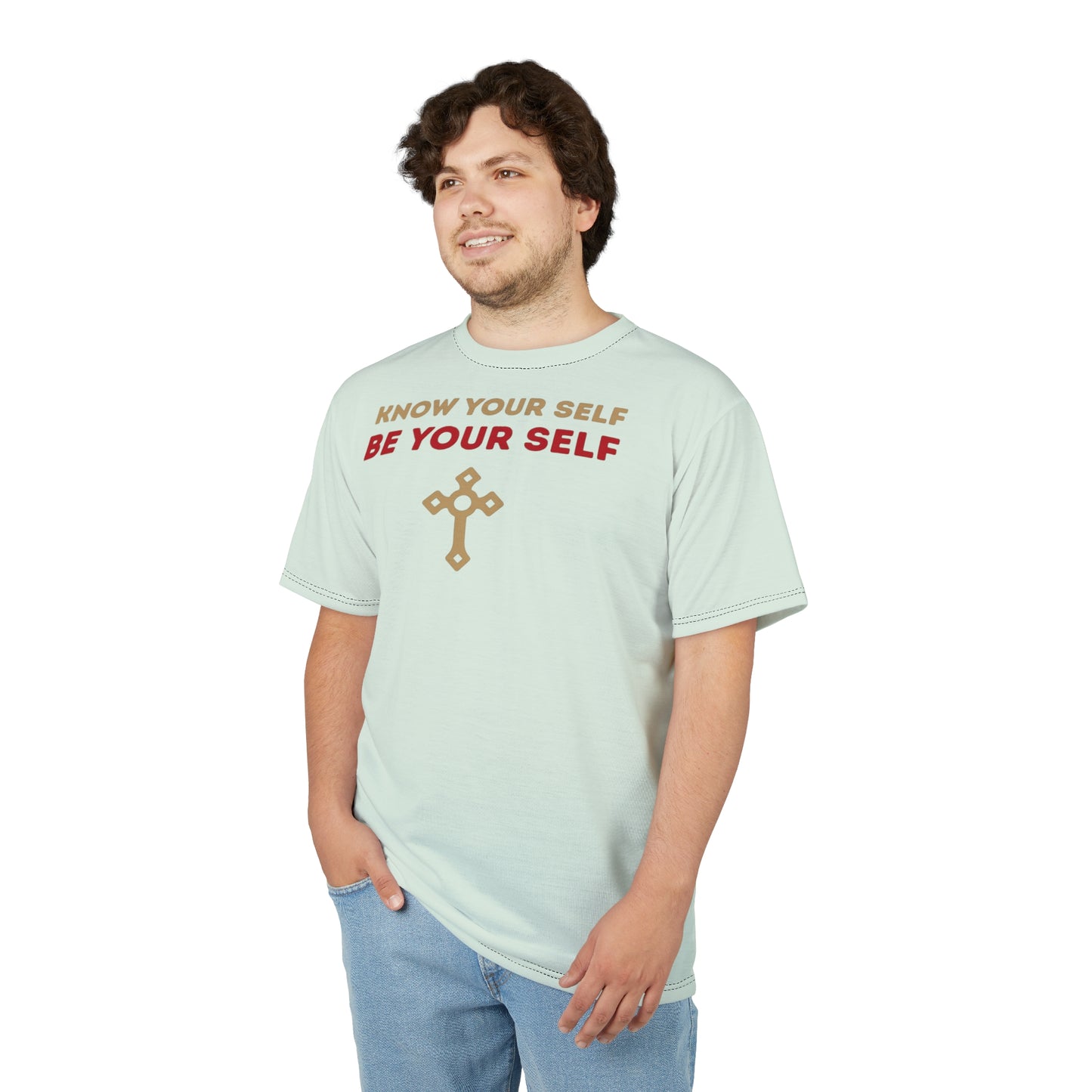"Know Your Self", Unisex T-shirt (Spring Mint)