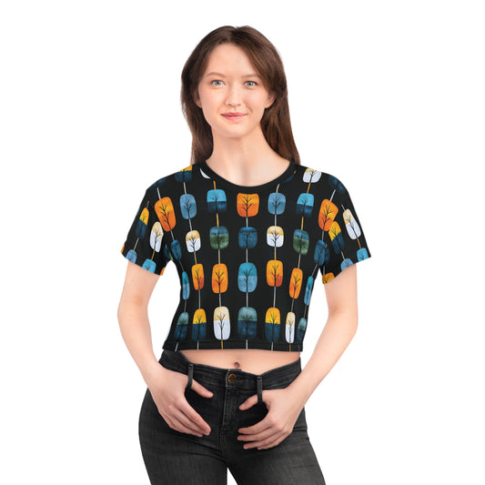 "Skyroot Grove", Crop Tee (Skyroot Black Collar)