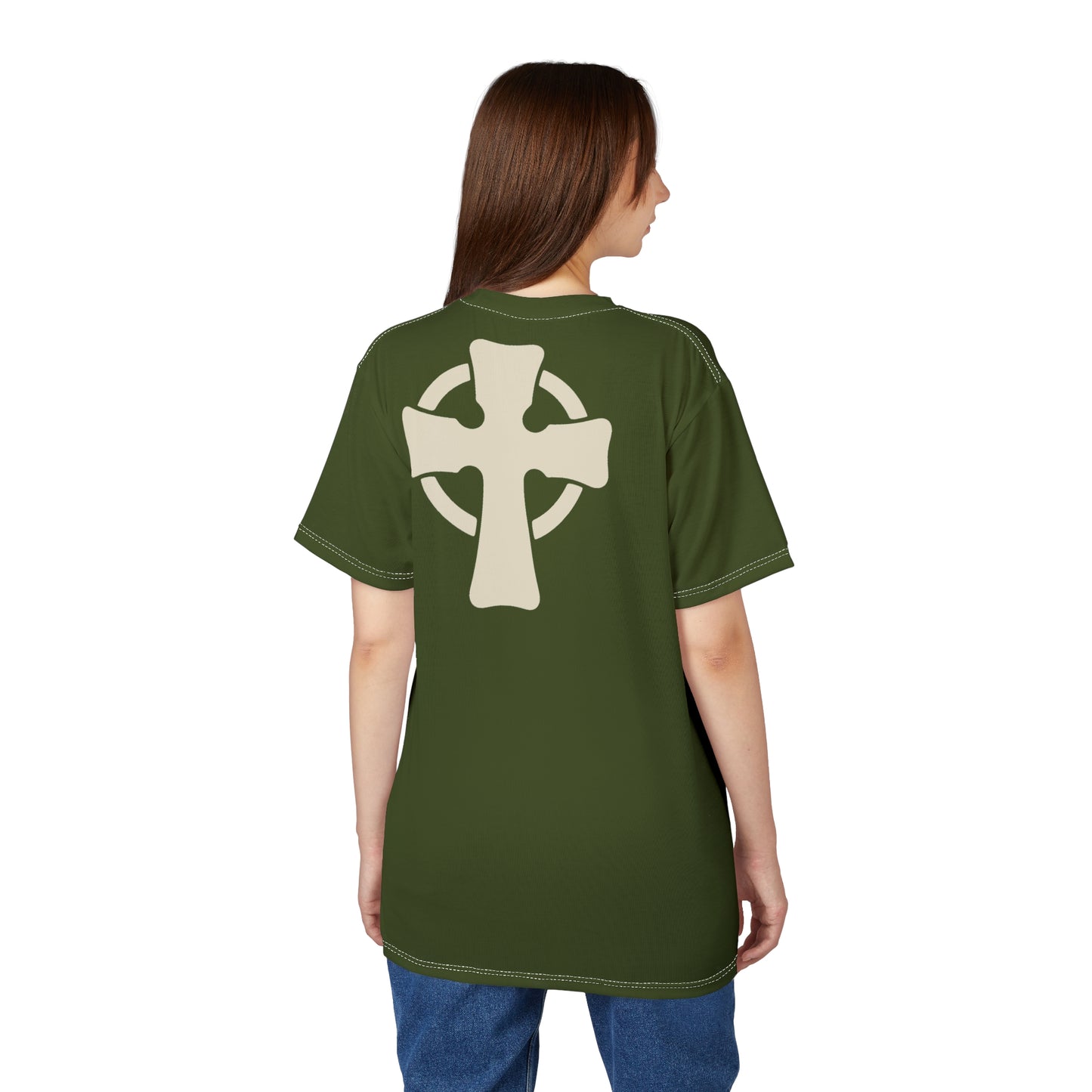 "Retro Jesus", Unisex T-shirt (Verdun Green)