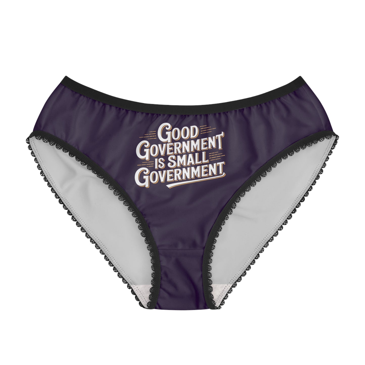 "Good Government is Small Government", Women's Briefs (Academic Purple)