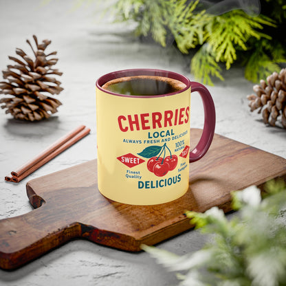"Delicious Cherries", Colorful Mugs (11oz, 15oz) (Sanctum Veil)