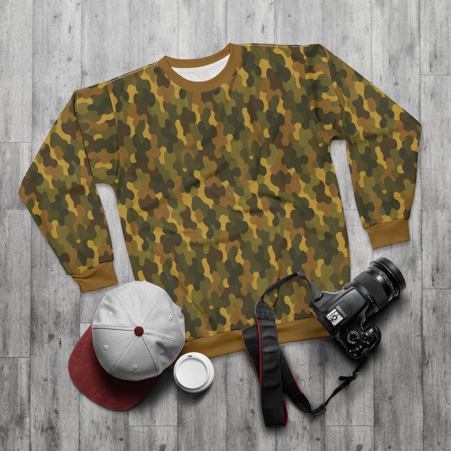"SASR Day-Ops Camouflage", Unisex Sweatshirt (SASR Light Brown Cuffs and Collar)