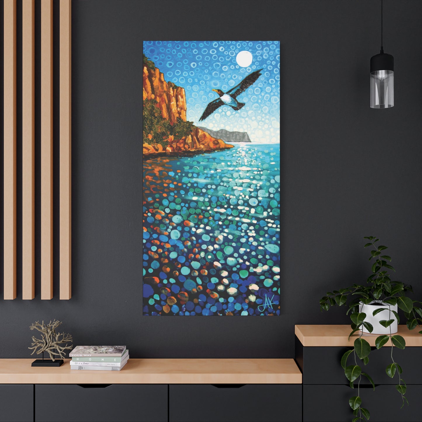 "Sky Kin VII – Gannet in the Glittering Noon", Fine Art Matte Canvas, Stretched, 1.25"