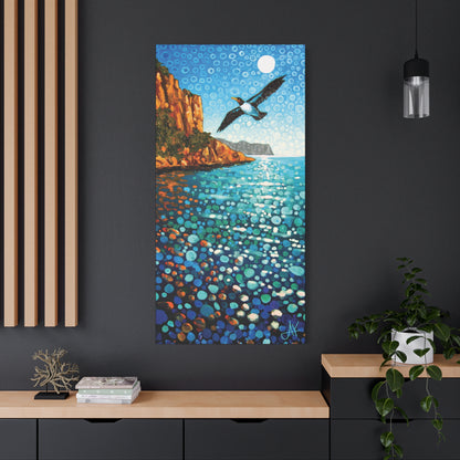 "Sky Kin VII – Gannet in the Glittering Noon", Fine Art Matte Canvas, Stretched, 1.25"