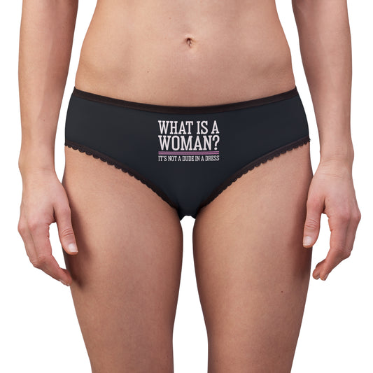 "What is a Woman" #02, Women's Briefs (Blackstone Blue)