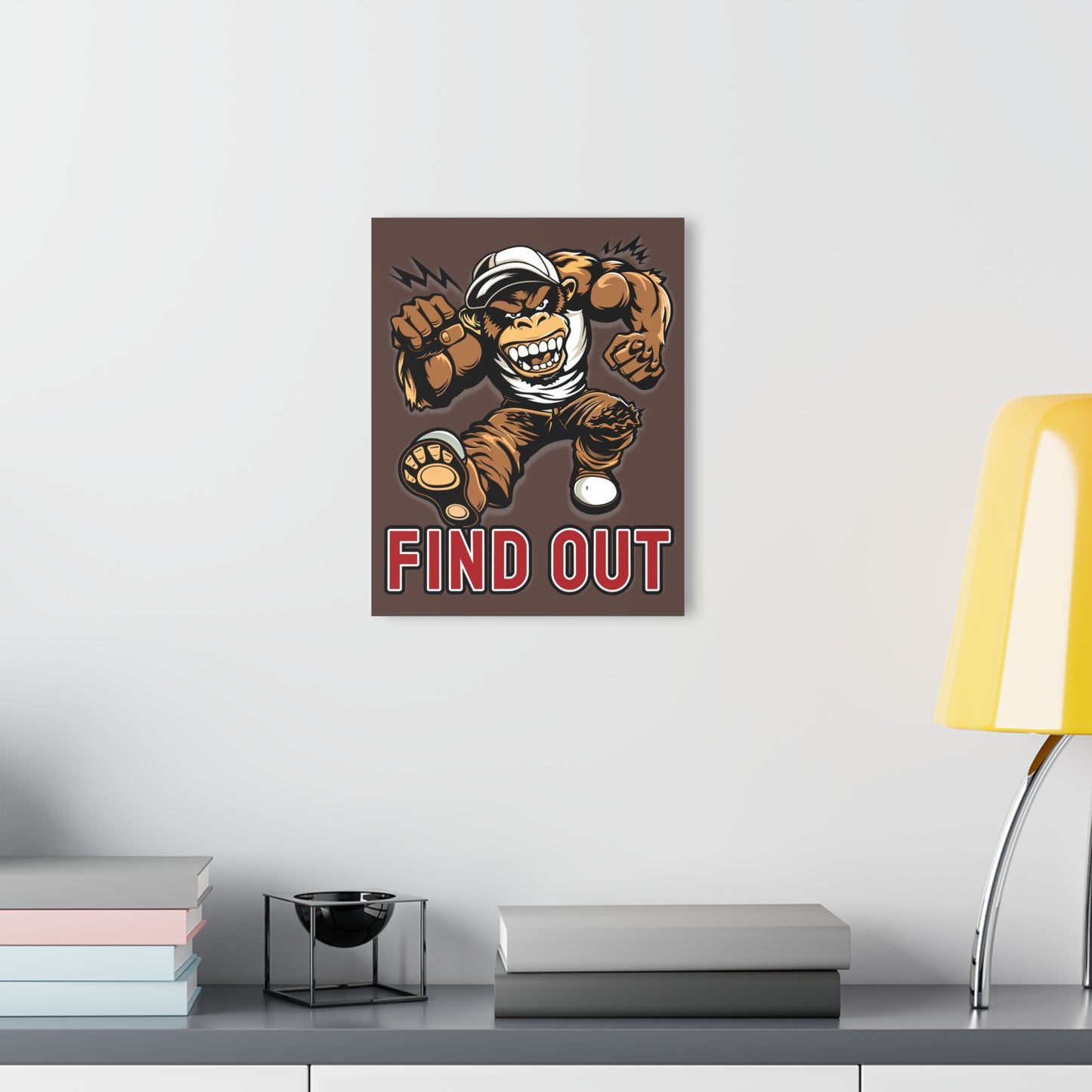 "Find Out", Acrylic Wall Prints (French Cleat Hanging) (Zanzibar Brown)