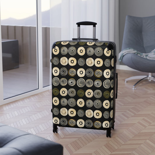 "Punk Polka" Pattern Art Suitcases