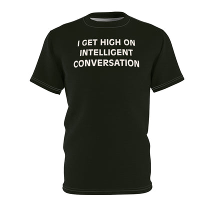 "Intelligent Conversation", Unisex T-shirt (Deep Foliage)