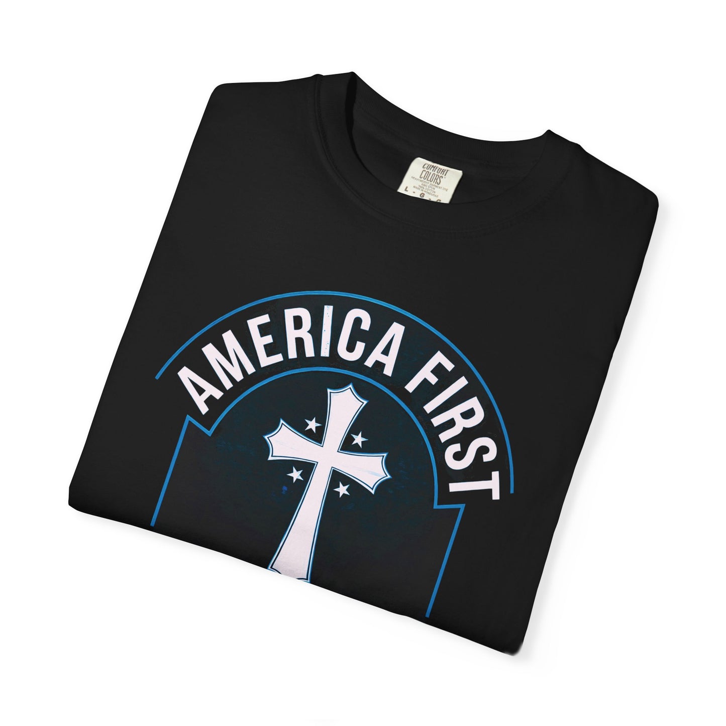 "America First - Christian" #02, Unisex Black T-shirt