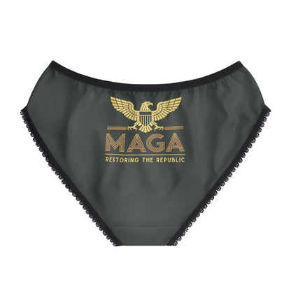 "MAGA - Restoring the Republic", Women's Briefs (Hail Cloud Grey)