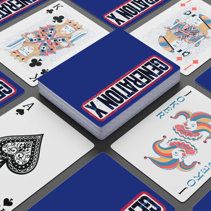 "Generation X", Retro Playing Cards (Patriot Blue)