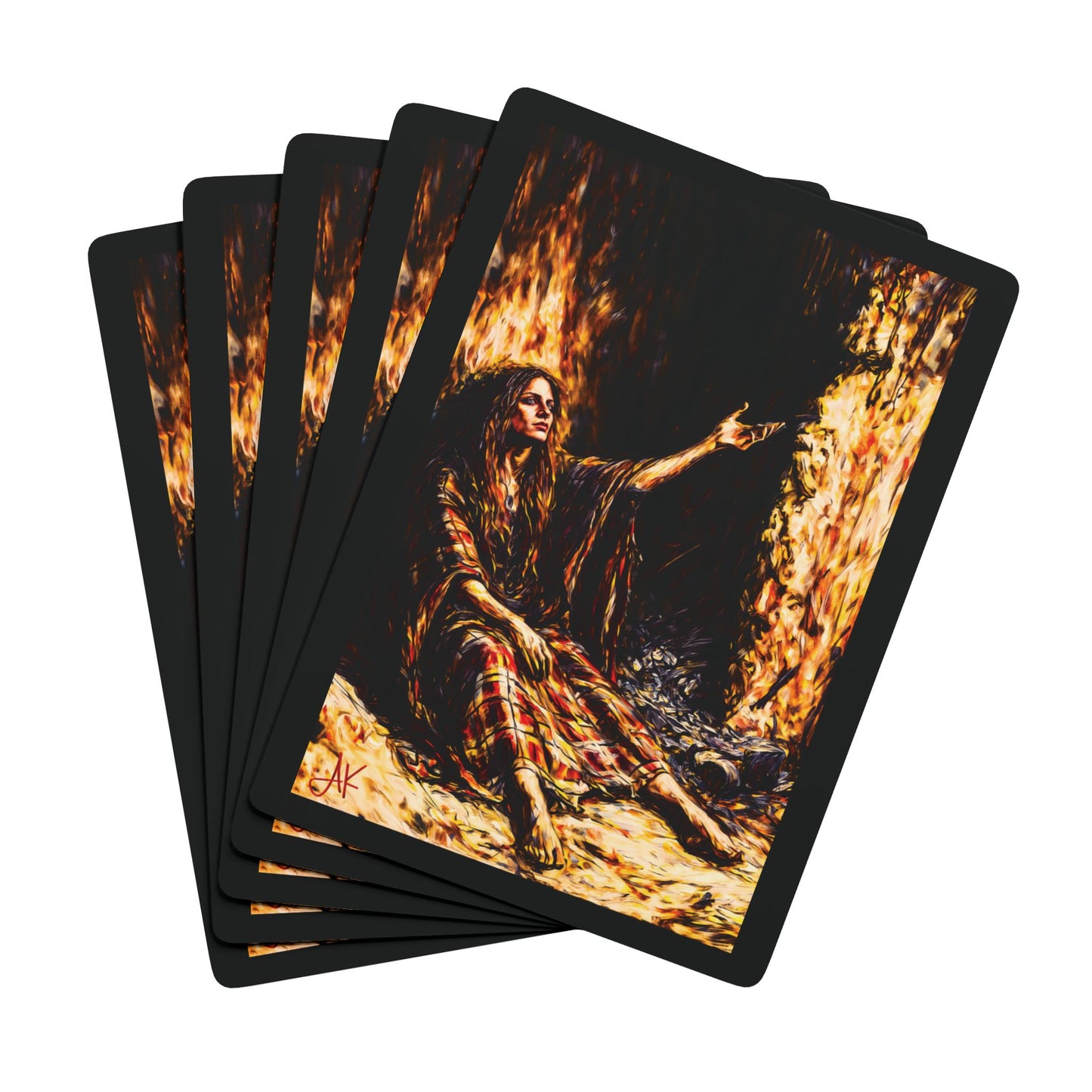 "His Presence is Instant", Christian Fine Art Playing Cards (Void Black)