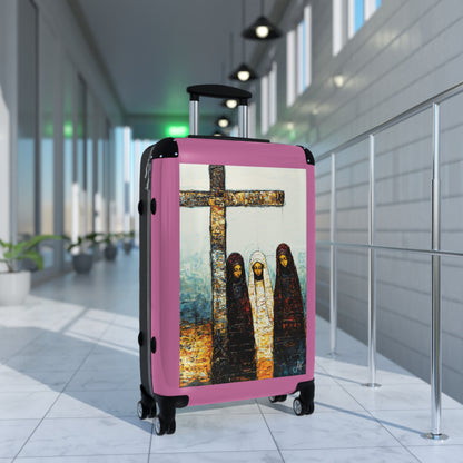 "At-the-Foot of the Cross - John 19:25", Suitcases (Light Pink)