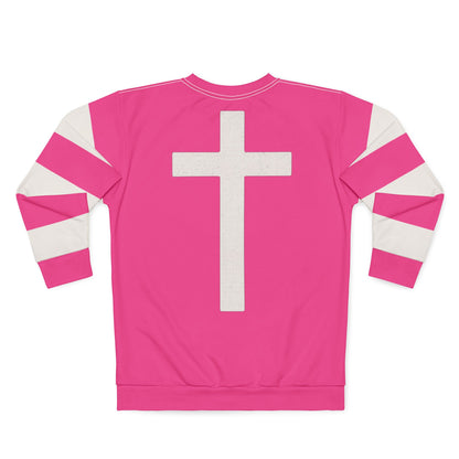 "Faith Overcomes Fear", Unisex Sweatshirt (Hot Pink)