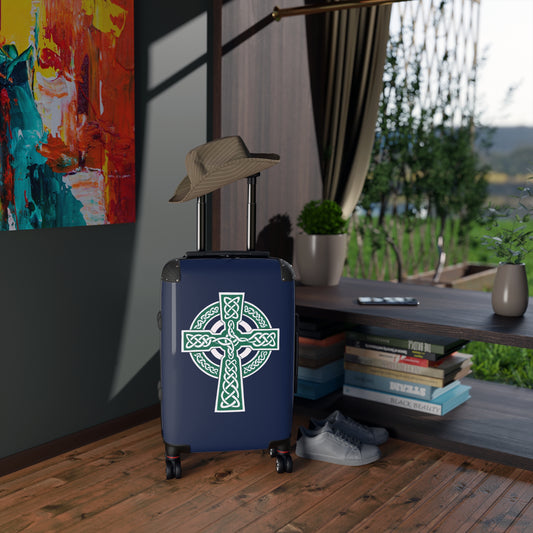 "A Simple Gaelic High Cross", Suitcases (Dark Blue)