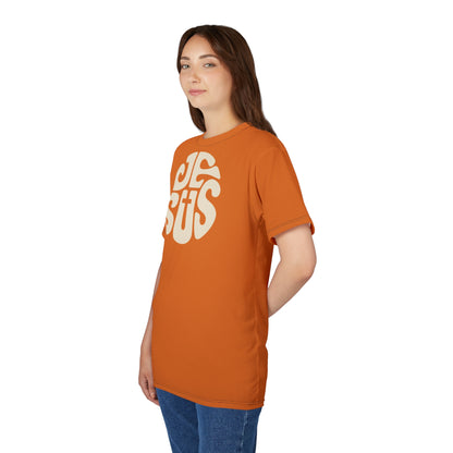 "Retro Jesus", Unisex T-shirt (Mango Tango)