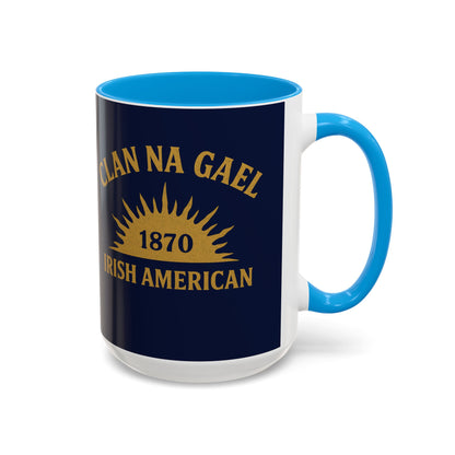 "Clan na Gael - Irish American", Colorful Mugs (11oz, 15oz) (Mariana Blue)