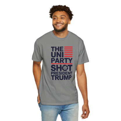 "The Uniparty Shot President Trump" #01, Unisex T-shirt