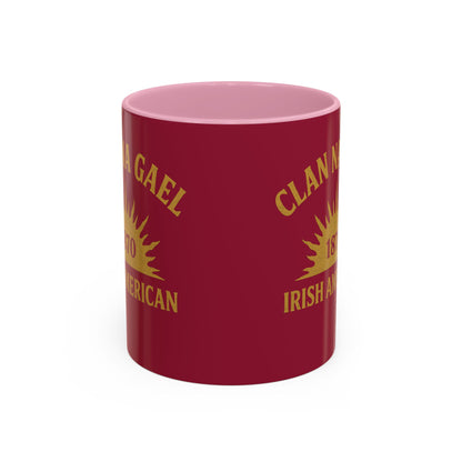 "Clan na Gael - Irish American", Colorful Mugs (11oz, 15oz) (Fénechas Red)