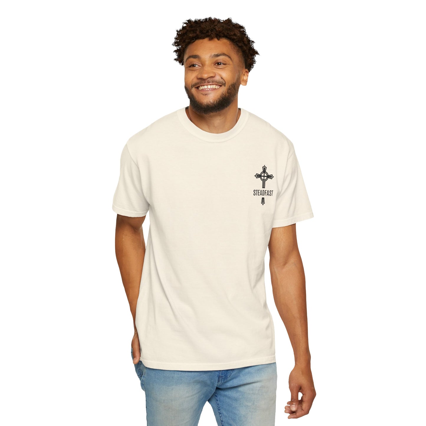 "Steadfast Cross in Black", Unisex T-shirt