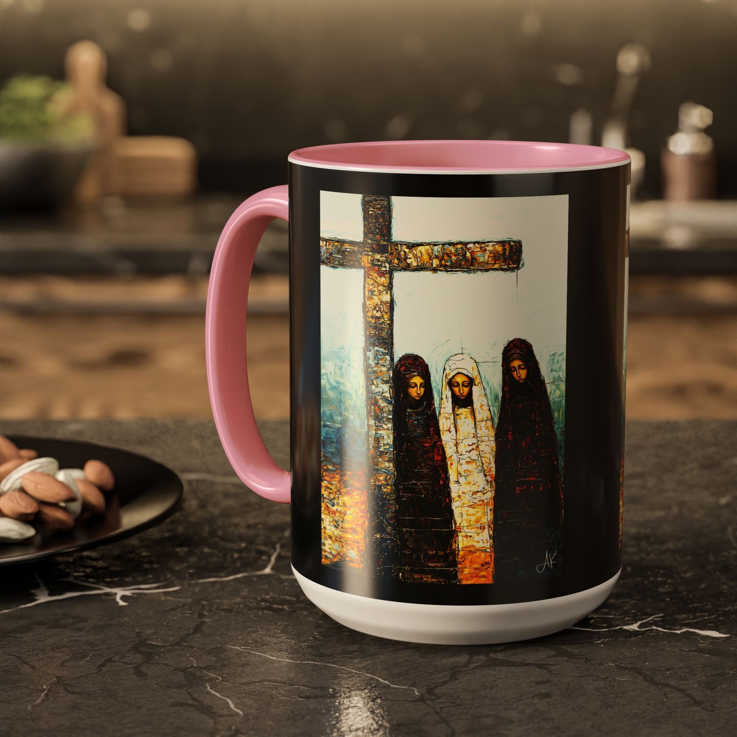 "At-the-Foot of the Cross - John 19:25", Colorful Mugs (11oz & 15oz)