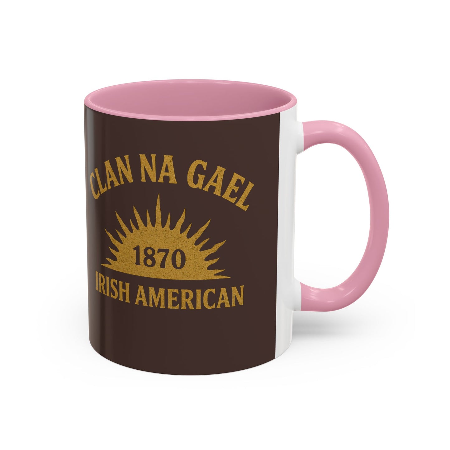 "Clan na Gael - Irish American", Colorful Mugs (11oz, 15oz) (Wild Boar Brown)