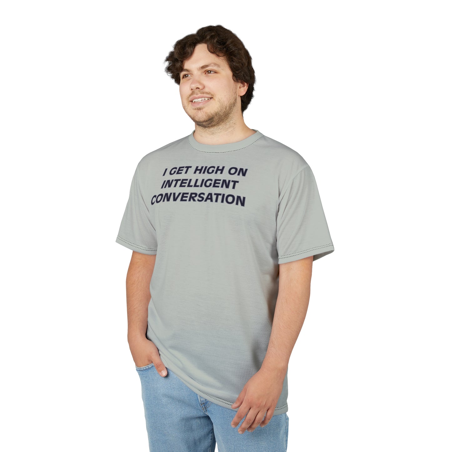 "Intelligent Conversation", Unisex T-shirt (Vitreous Green)