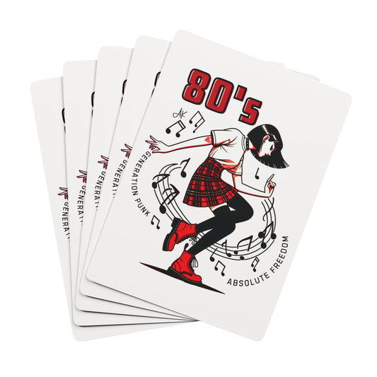 "80's Generation Punk", Retro Playing Cards (Porcelain White)
