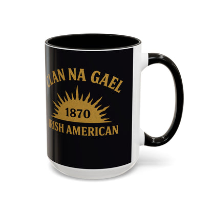 "Clan na Gael - Irish American", Colorful Mugs (11oz, 15oz) (Raven Black)