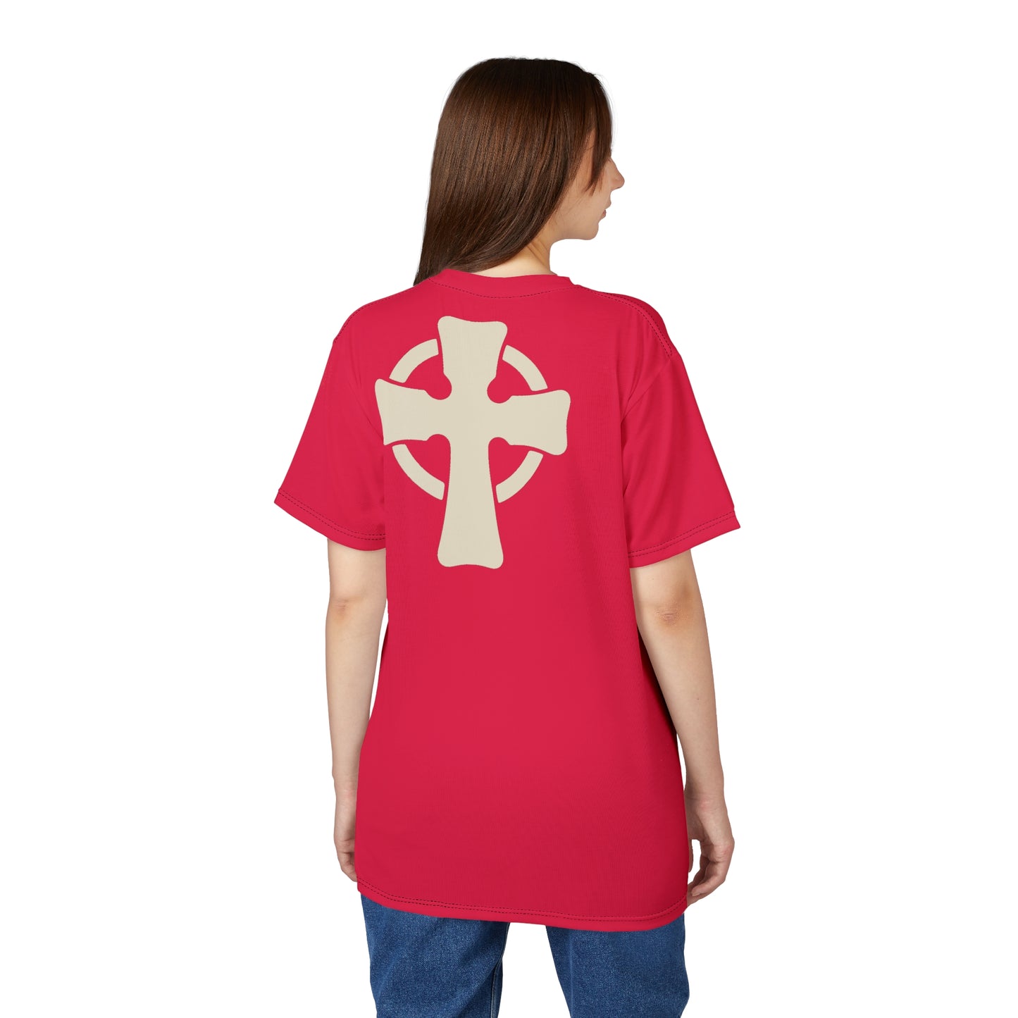 "Retro Jesus", Unisex T-shirt (Sanguine Red)