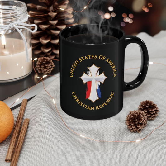 "USA Christian Republic" #12, Black Mug (11oz & 15oz)