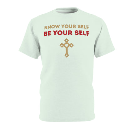 "Know Your Self", Unisex T-shirt (Spring Mint)
