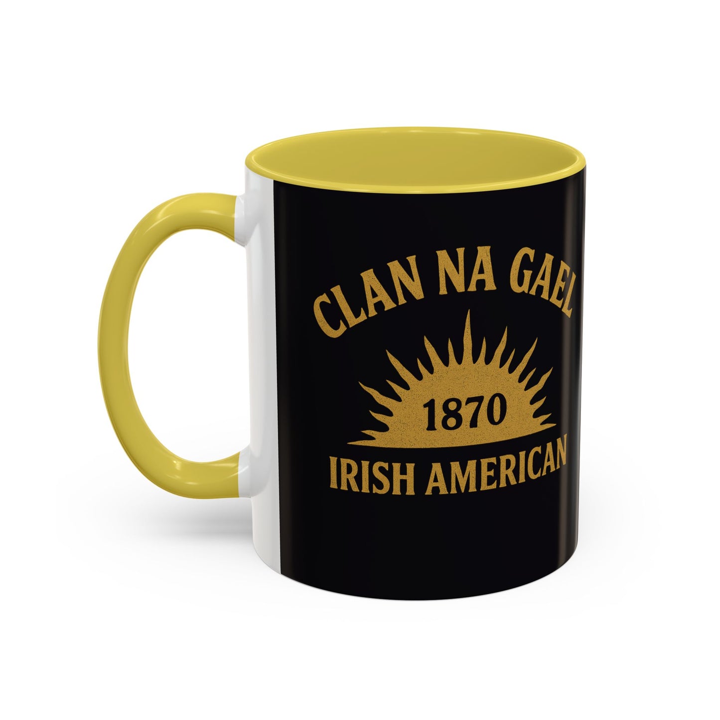"Clan na Gael - Irish American", Colorful Mugs (11oz, 15oz) (Raven Black)
