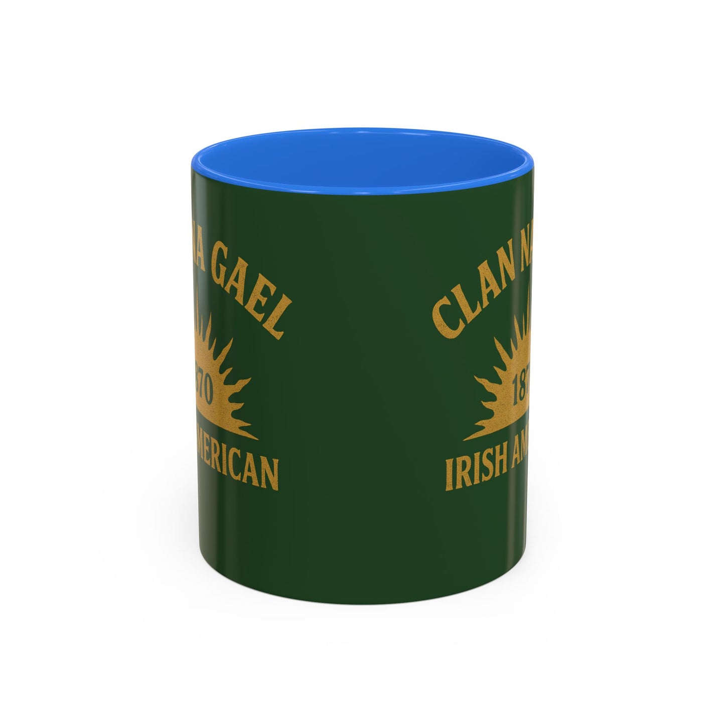 "Clan na Gael - Irish American", Colorful Mugs (11oz, 15oz) (Brithemain Green)