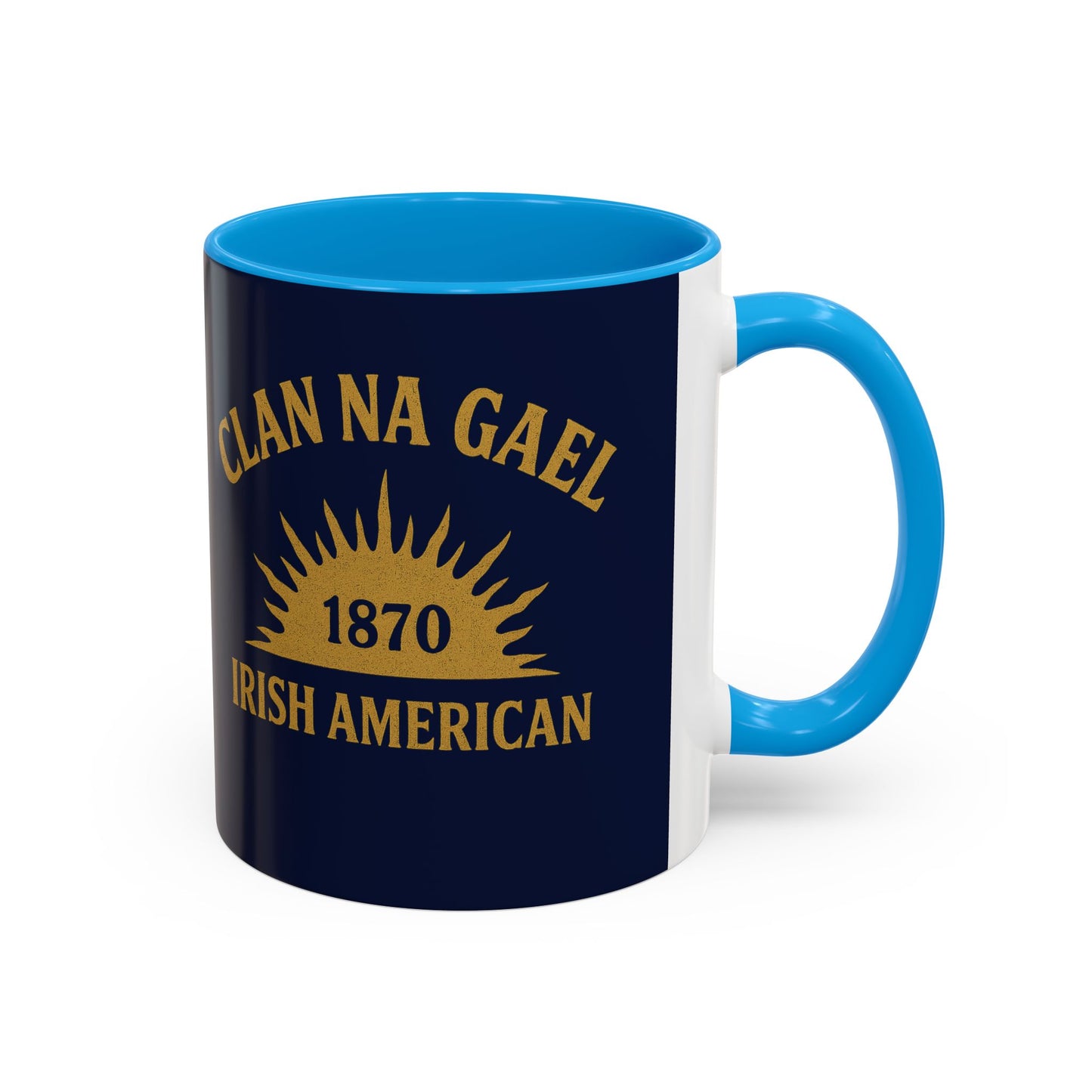 "Clan na Gael - Irish American", Colorful Mugs (11oz, 15oz) (Mariana Blue)