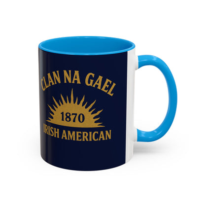 "Clan na Gael - Irish American", Colorful Mugs (11oz, 15oz) (Mariana Blue)