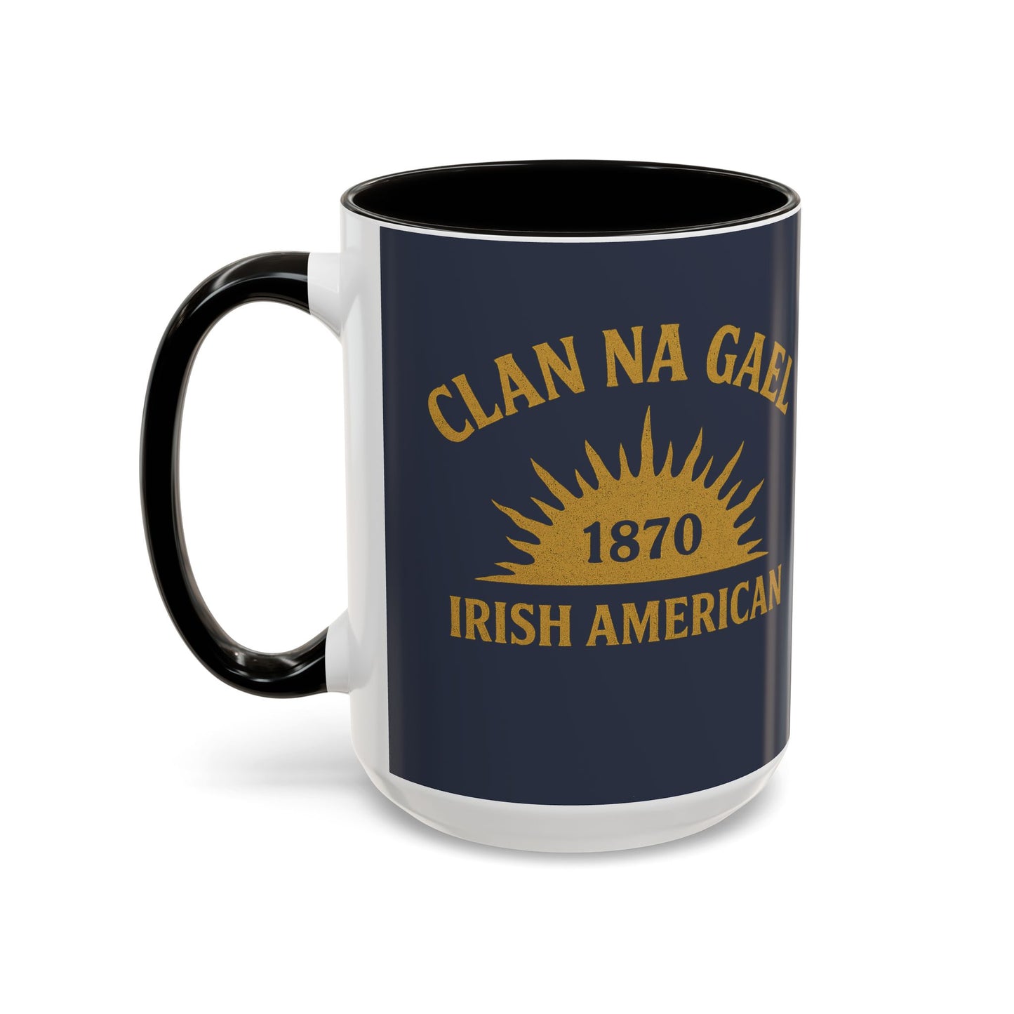 "Clan na Gael - Irish American", Colorful Mugs (11oz, 15oz) (Blue Burka Grey)