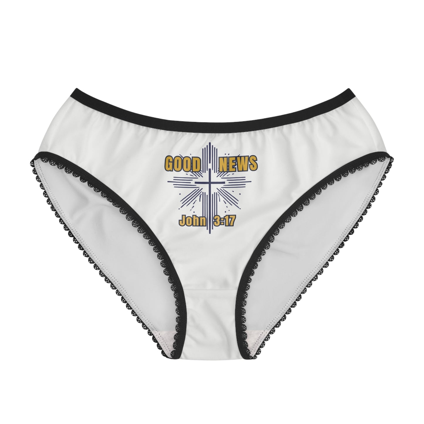 "Good News - John 3:17", Women's Briefs (Daisy White)