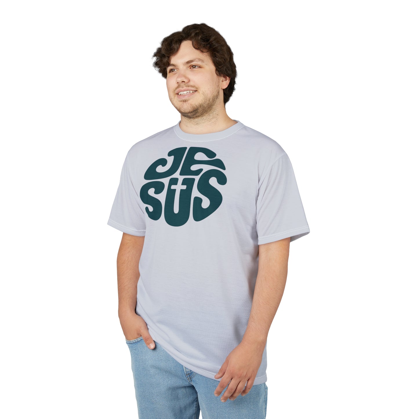 "Retro Jesus", Unisex T-shirt (Inked Silk)