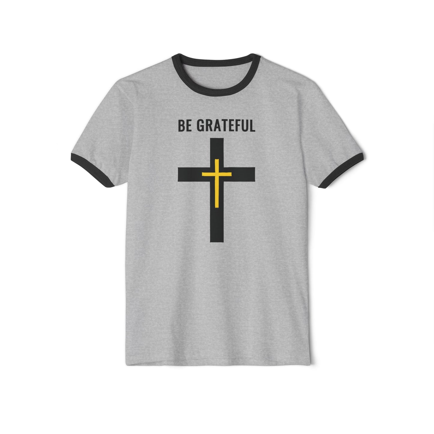 "Be Grateful", Unisex Cotton Ringer T-Shirt