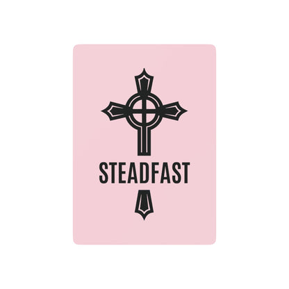 "Steadfast Cross", Christian Playing Cards (Ethereal Pink)