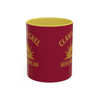 "Clan na Gael - Irish American", Colorful Mugs (11oz, 15oz) (Fénechas Red)