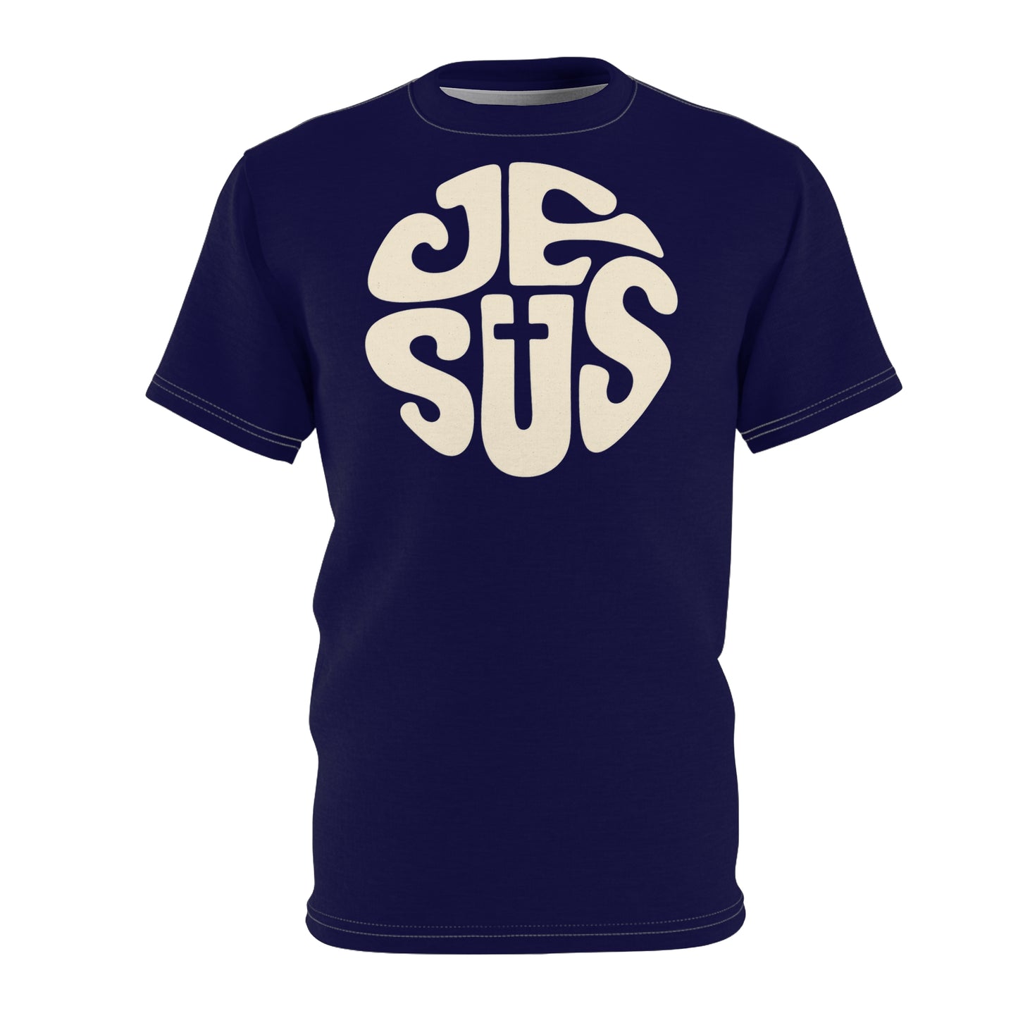 "Retro Jesus", Unisex T-shirt (Memorial Blue)