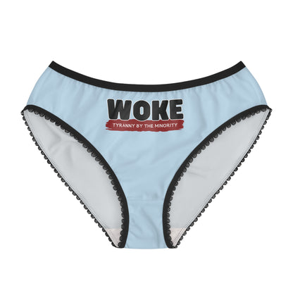 "Woke - Tyranny by the Minority", Women's Briefs (Arctic Blue)