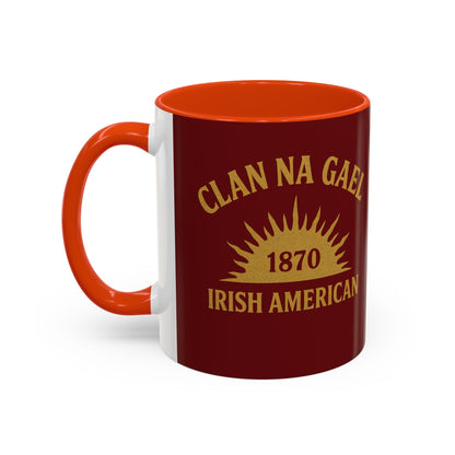 "Clan na Gael - Irish American", Colorful Mugs (11oz, 15oz) (Palladius Red)