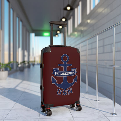 "USN Anchor", Suitcase (Pastel Red)