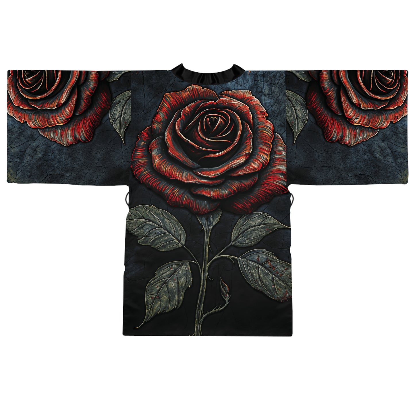 "The Rose Remains", Long Sleeve Kimono Robe